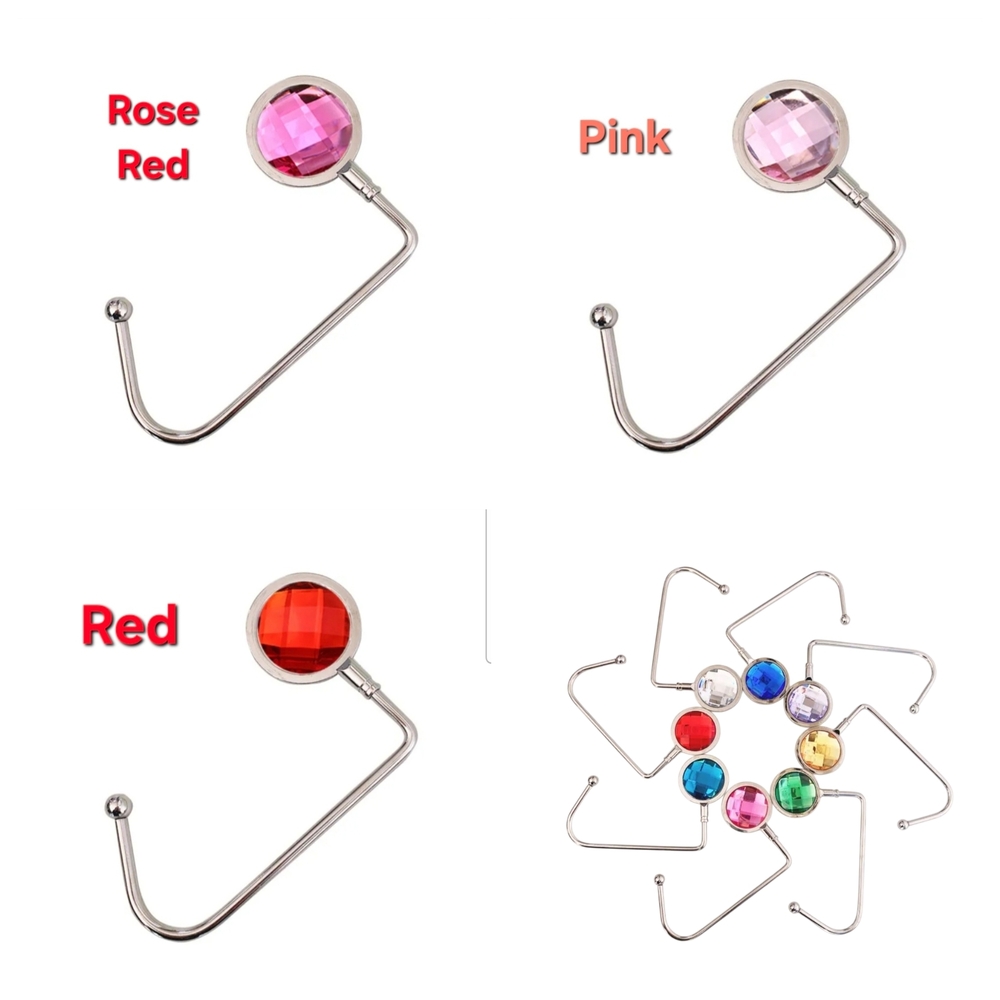 Purse Hooks Rhinestone In Your Choice Of An Assortment Of Colors - Picture 7 of 13